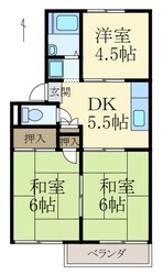 キタモリハイツ２号棟の物件間取画像